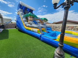 18 ft caribean single lane wet/dry slide