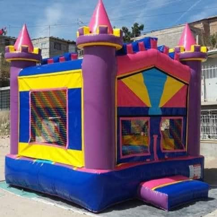 Purple and pink 13x13 bounce house